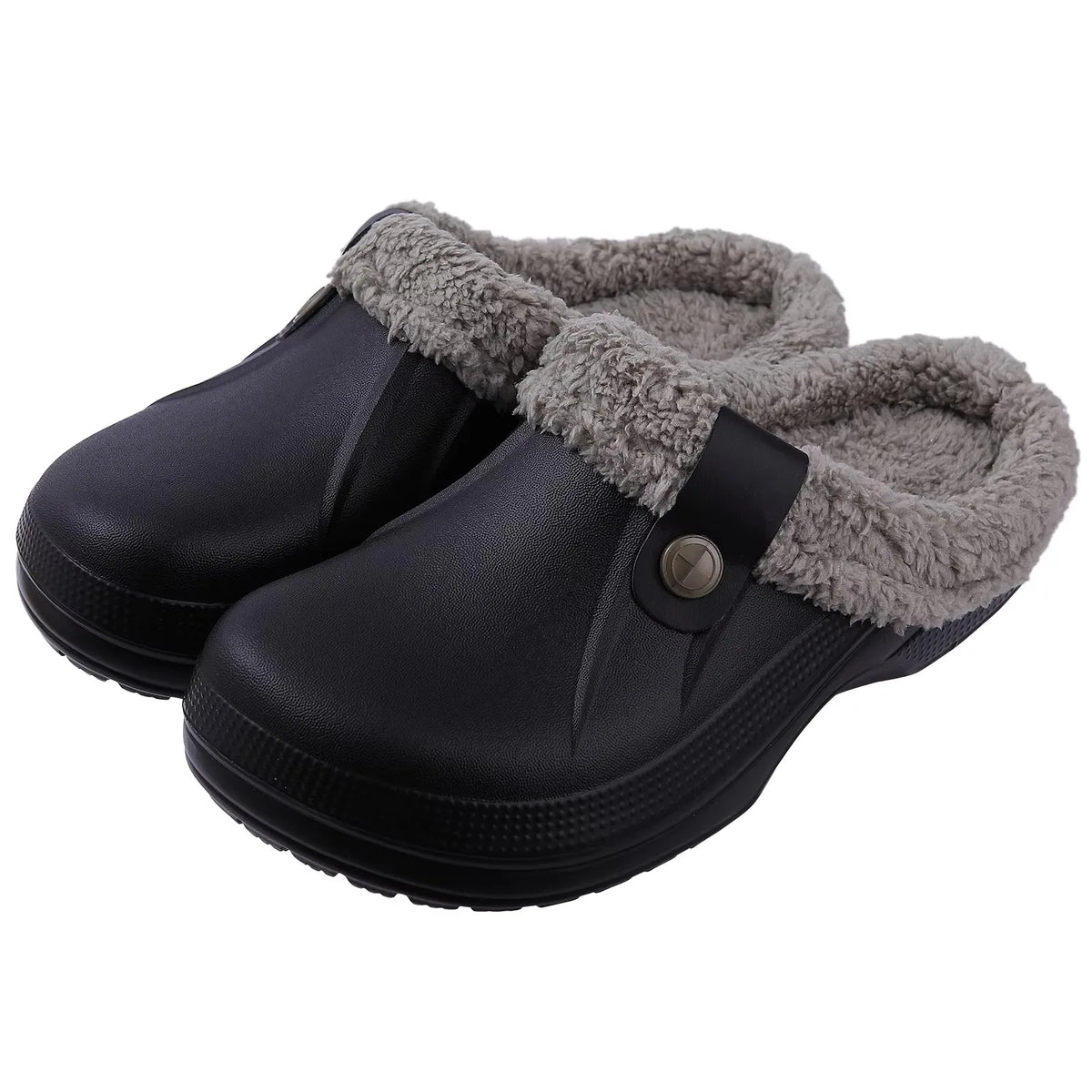 Women's Fur Lined Waterproof Clogs for Indoor and Outdoor Use