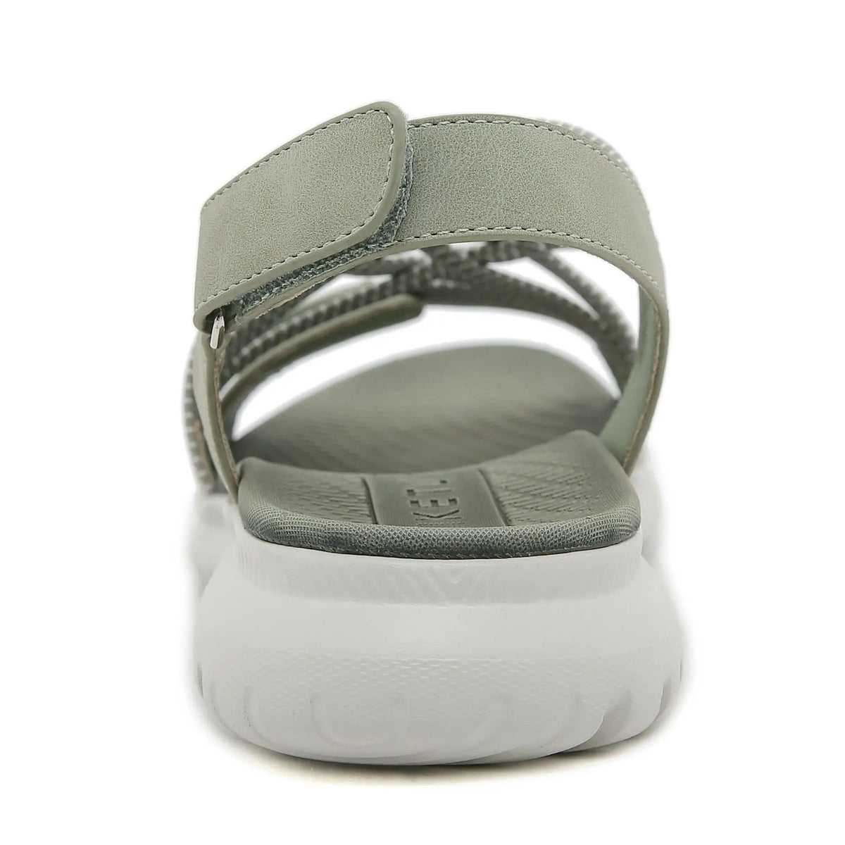 Women's Green Open-Toe Wedge Platform Sandals