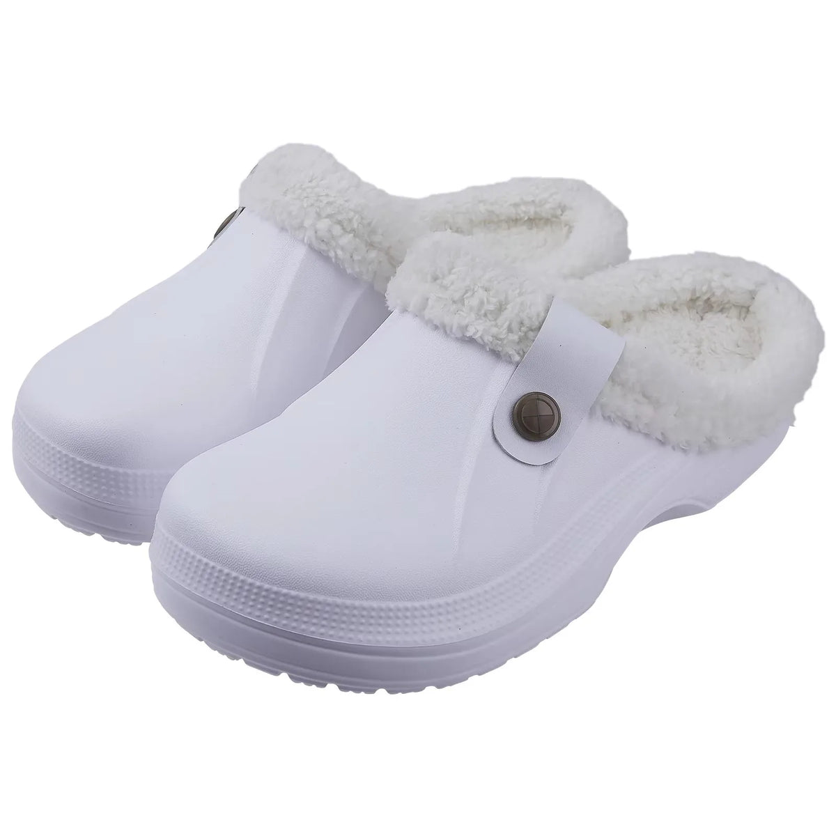 Women's Fur Lined Waterproof Clogs for Indoor and Outdoor Use
