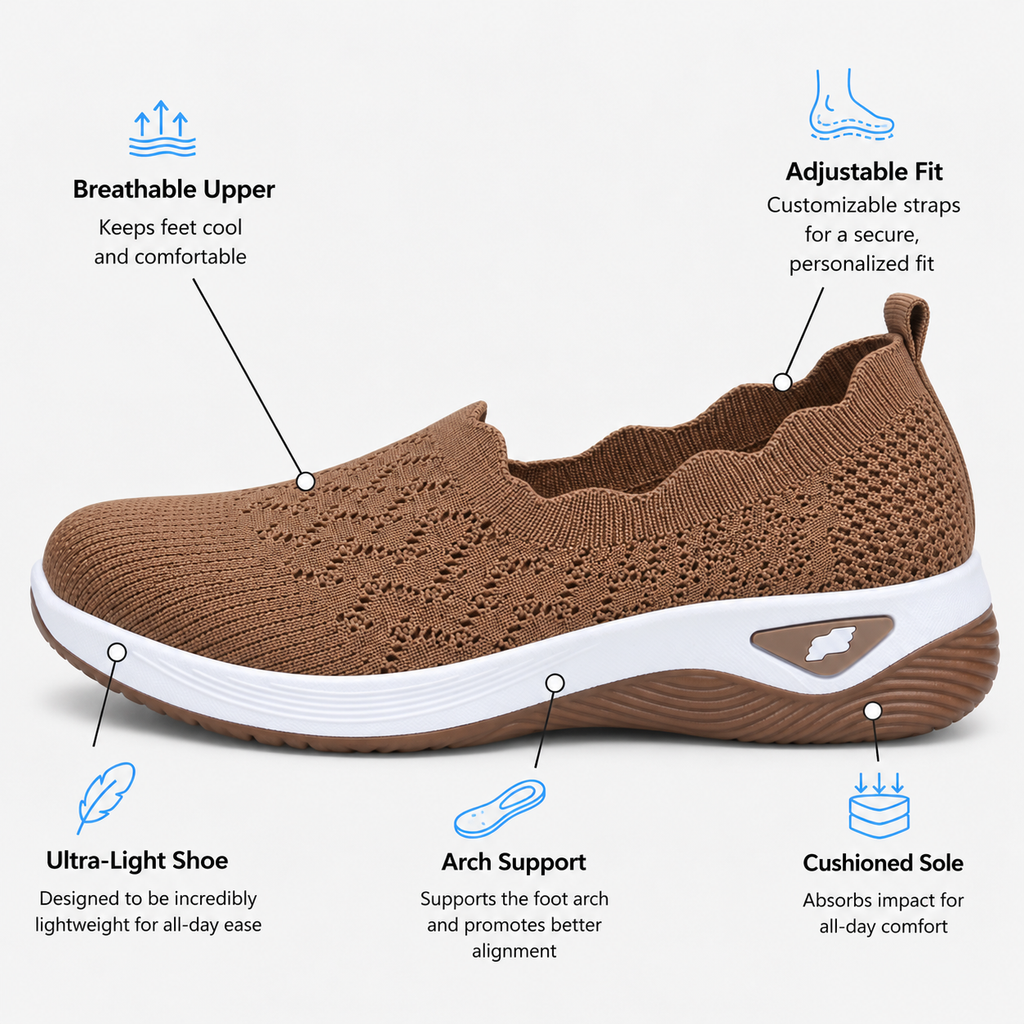 Orthopedic Walking Shoes Women Knit
