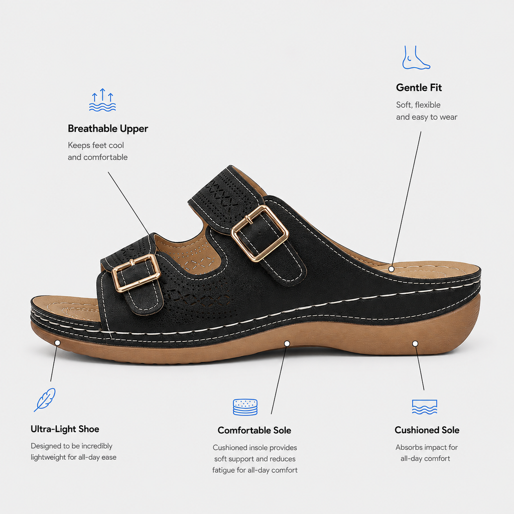 Stylish Orthopedic Shoes For Women Wedge Open Toe