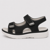 Women's Navy Blue Platform Sports Sandals with Adjustable Back Strap