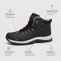 Orthopedic Shoes Artificial Leather Plush Lined Lace-Up