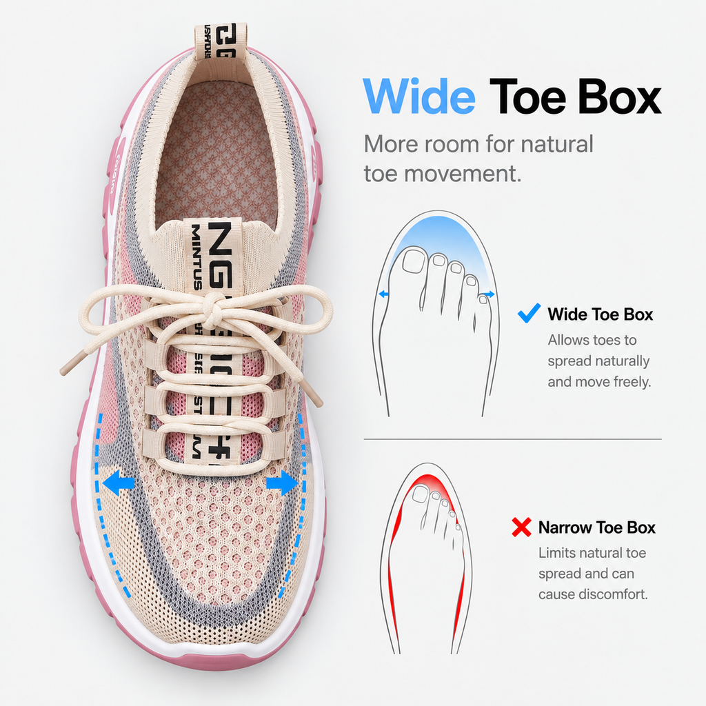 Orthopedic Shoes Canvas Knit Mesh Lace-Up