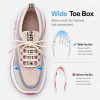 Orthopedic Shoes Canvas Knit Mesh Lace-Up