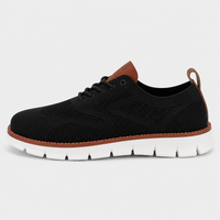 Men's Blue Mesh Lace-Up Casual Sneakers