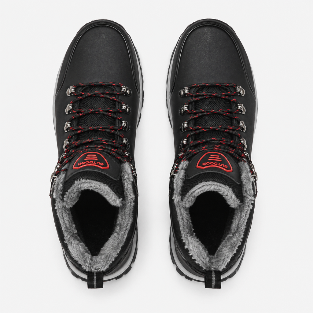 Orthopedic Shoes Artificial Leather Plush Lined Lace-Up