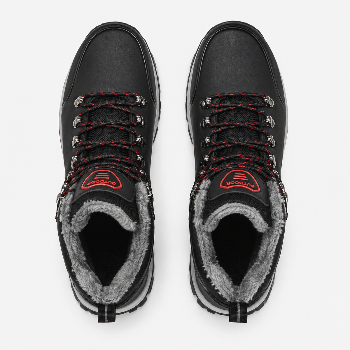 Orthopedic Shoes Artificial Leather Plush Lined Lace-Up