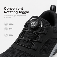 Orthopedic Shoes Synthetic Rotating Buckle Dark Grey