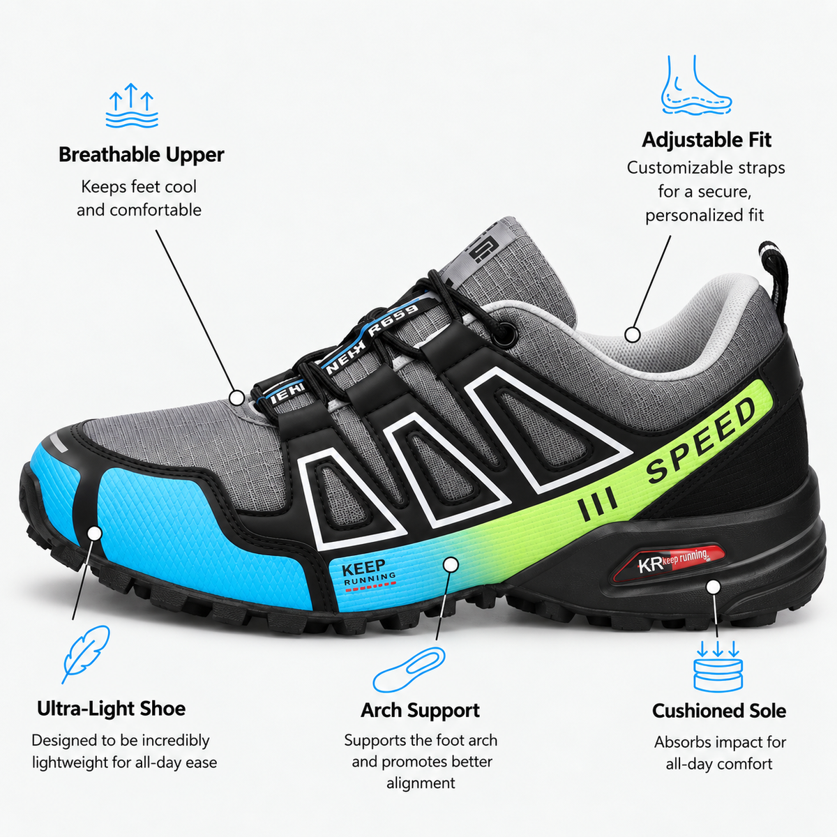 Orthopedic Shoes Air Mesh Non-Slip Breathable
