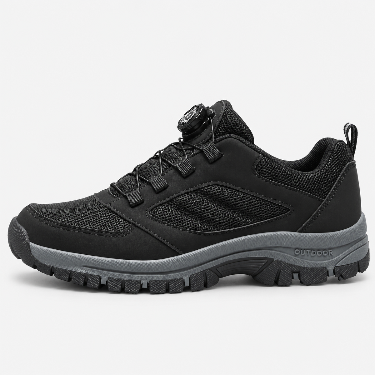 Orthopedic Shoes Synthetic Rotating Buckle Dark Grey