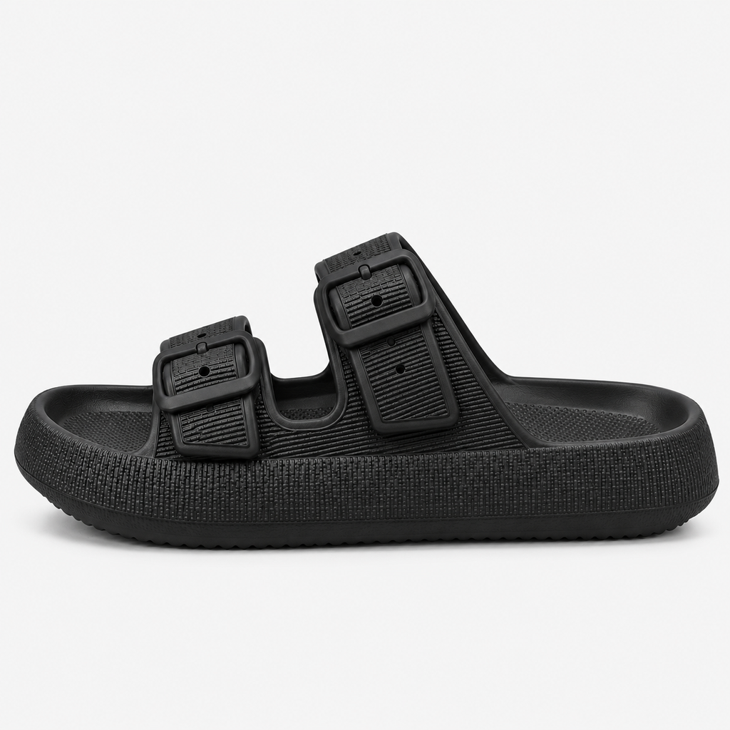 EVA Double Buckle Platform Slides