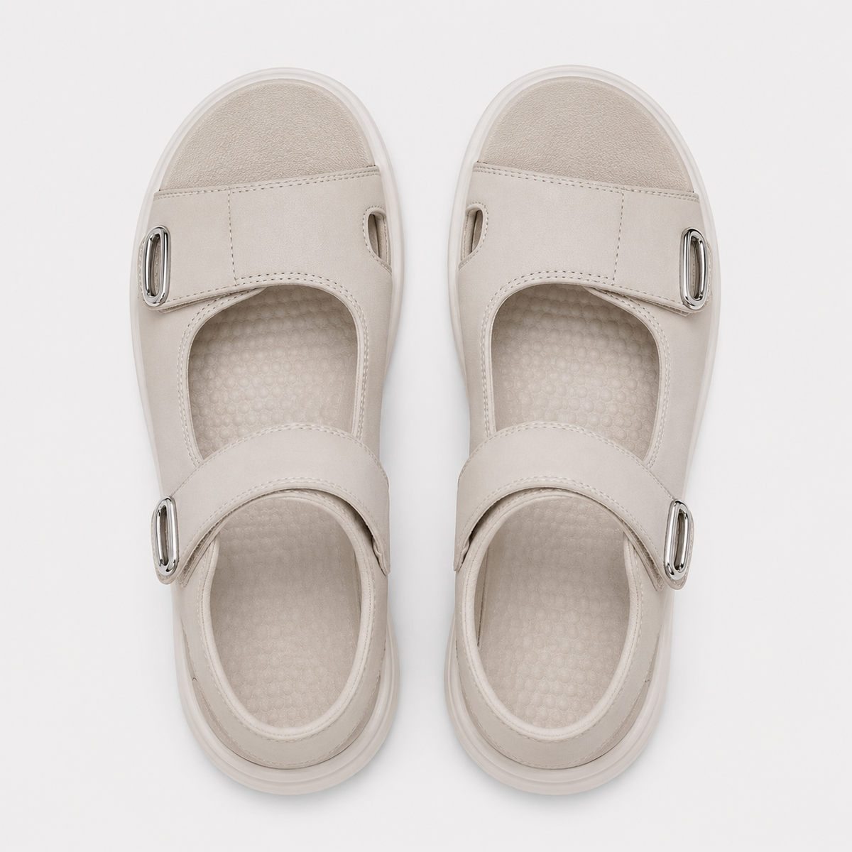 Women's Navy Blue Platform Sports Sandals with Adjustable Back Strap