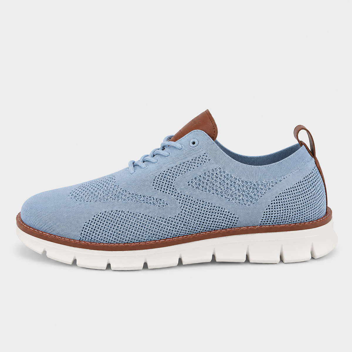 Men's Blue Mesh Lace-Up Casual Sneakers