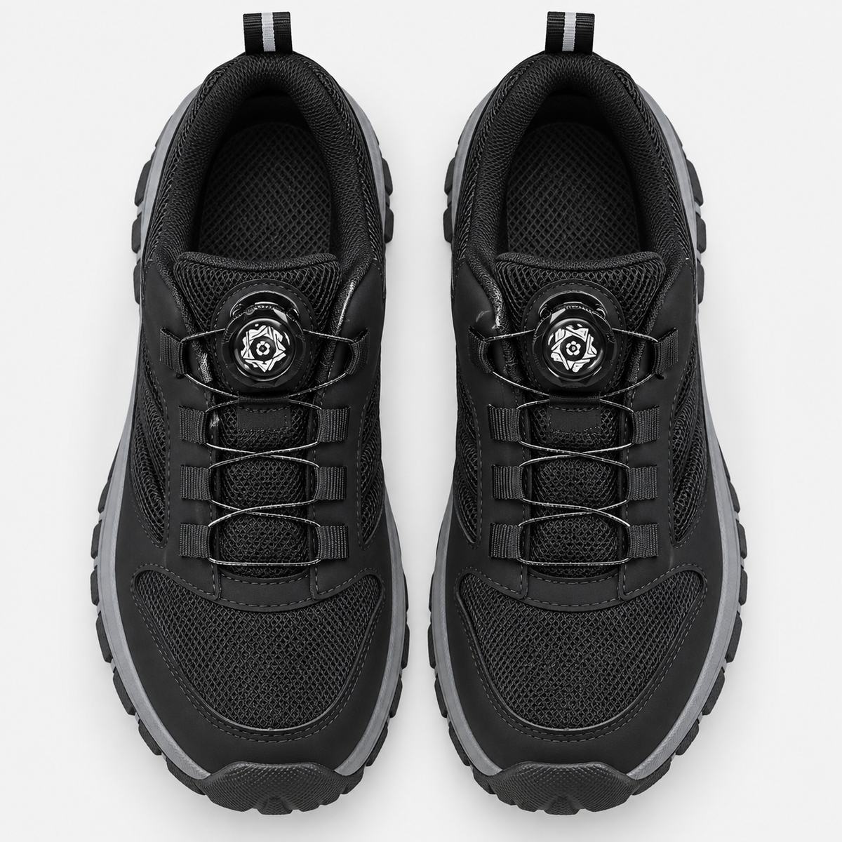 Orthopedic Shoes Synthetic Rotating Buckle Dark Grey