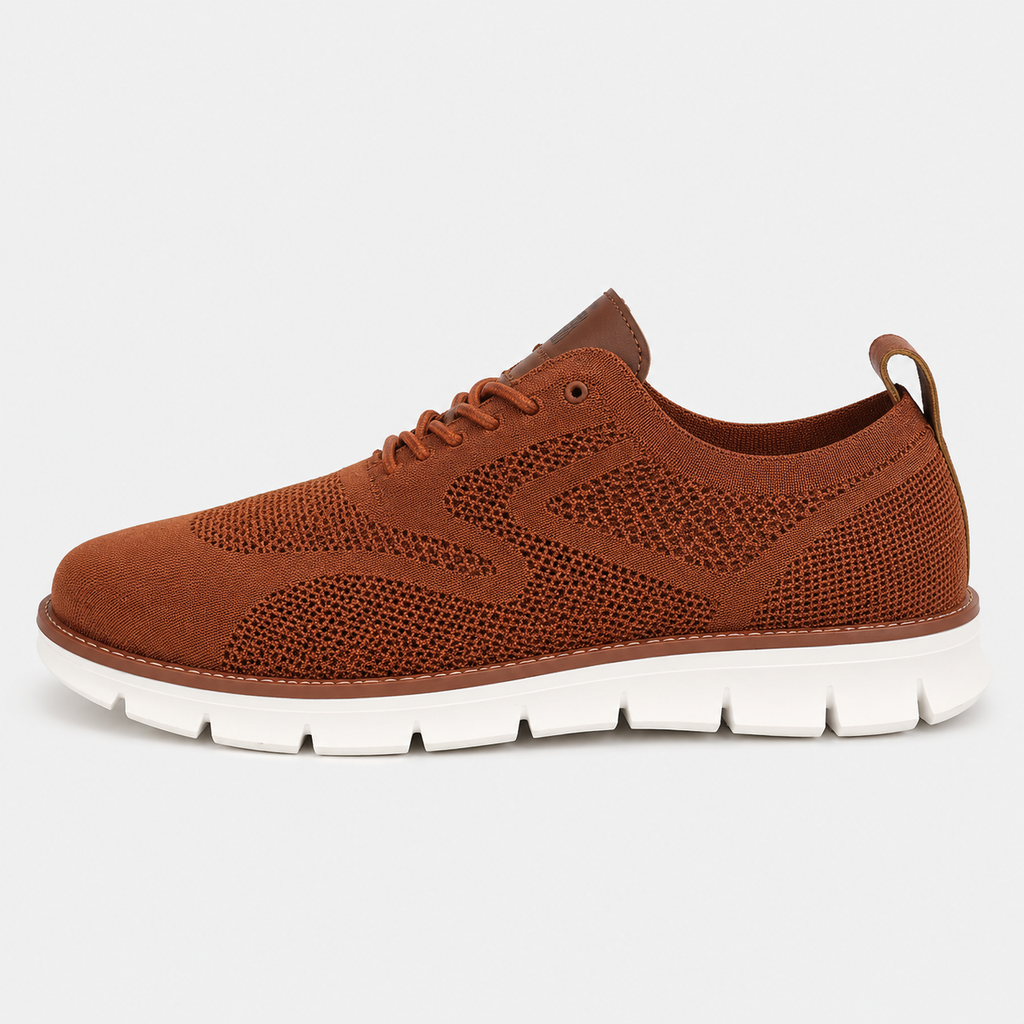 Men's Blue Mesh Lace-Up Casual Sneakers