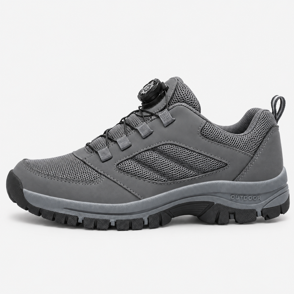 Orthopedic Shoes Synthetic Rotating Buckle Dark Grey