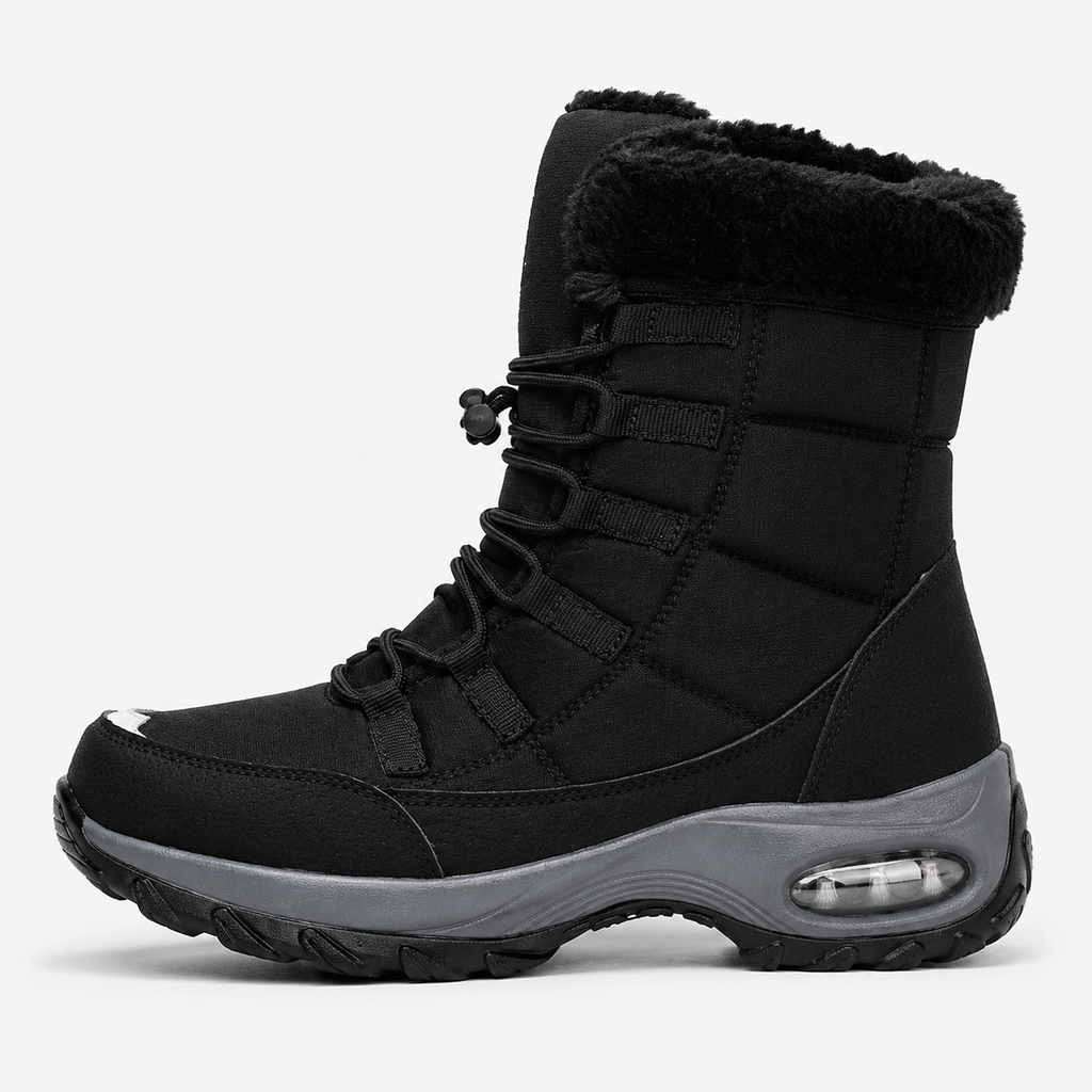 Women's Plush-Lined Lace-Up Snow Boots