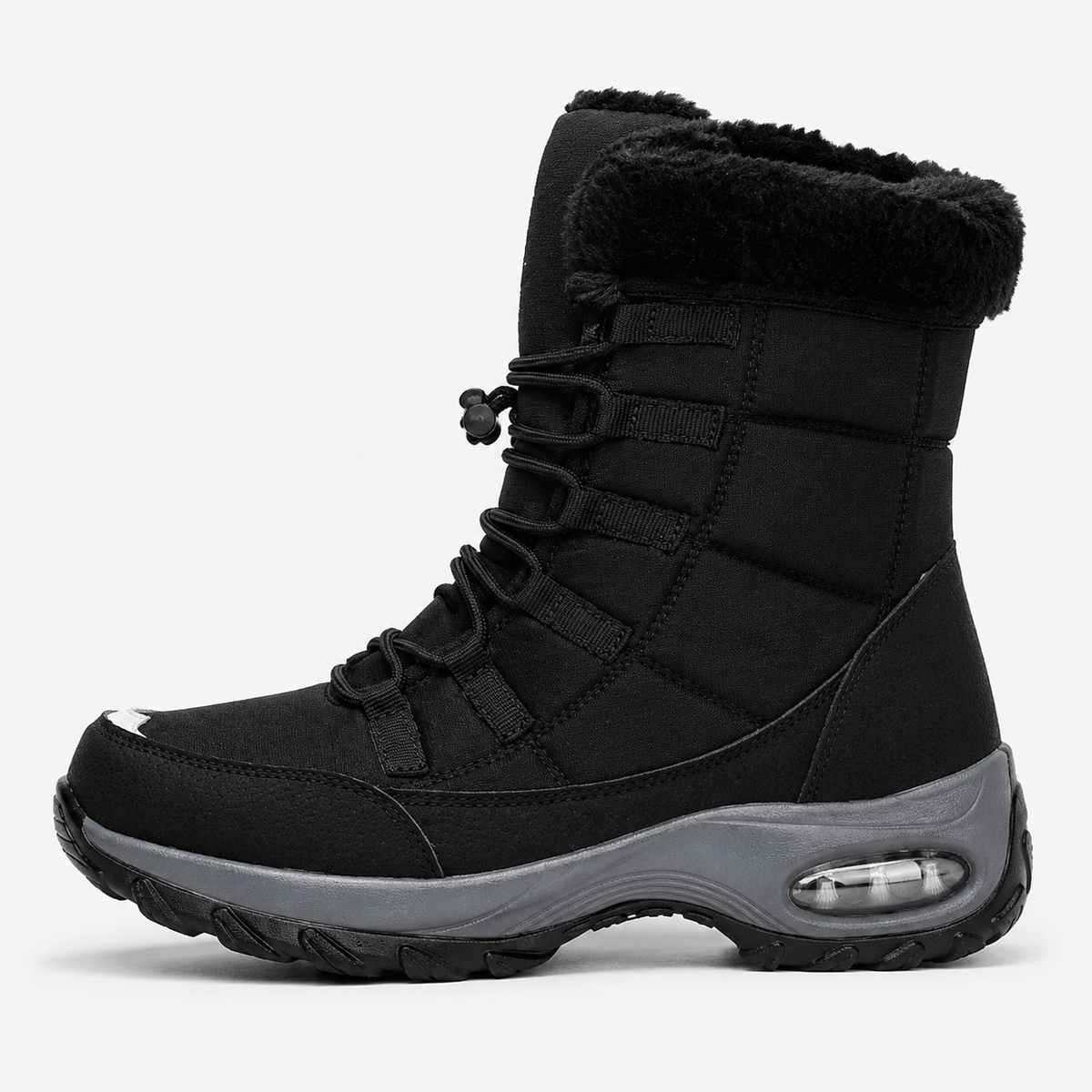 Women's Plush-Lined Lace-Up Snow Boots
