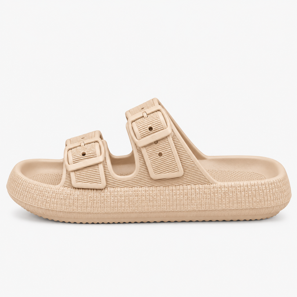EVA Double Buckle Platform Slides