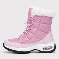 Women's Plush-Lined Lace-Up Snow Boots