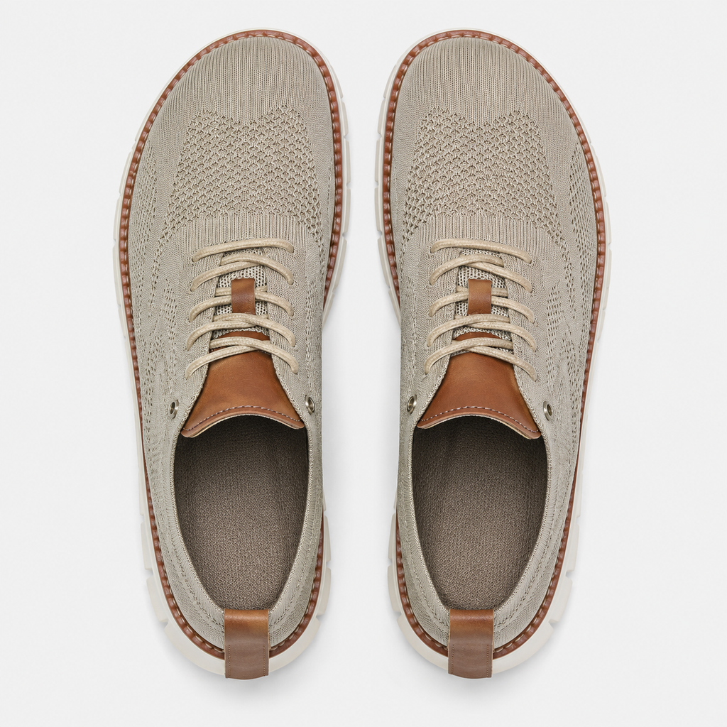 Men's Blue Mesh Lace-Up Casual Sneakers