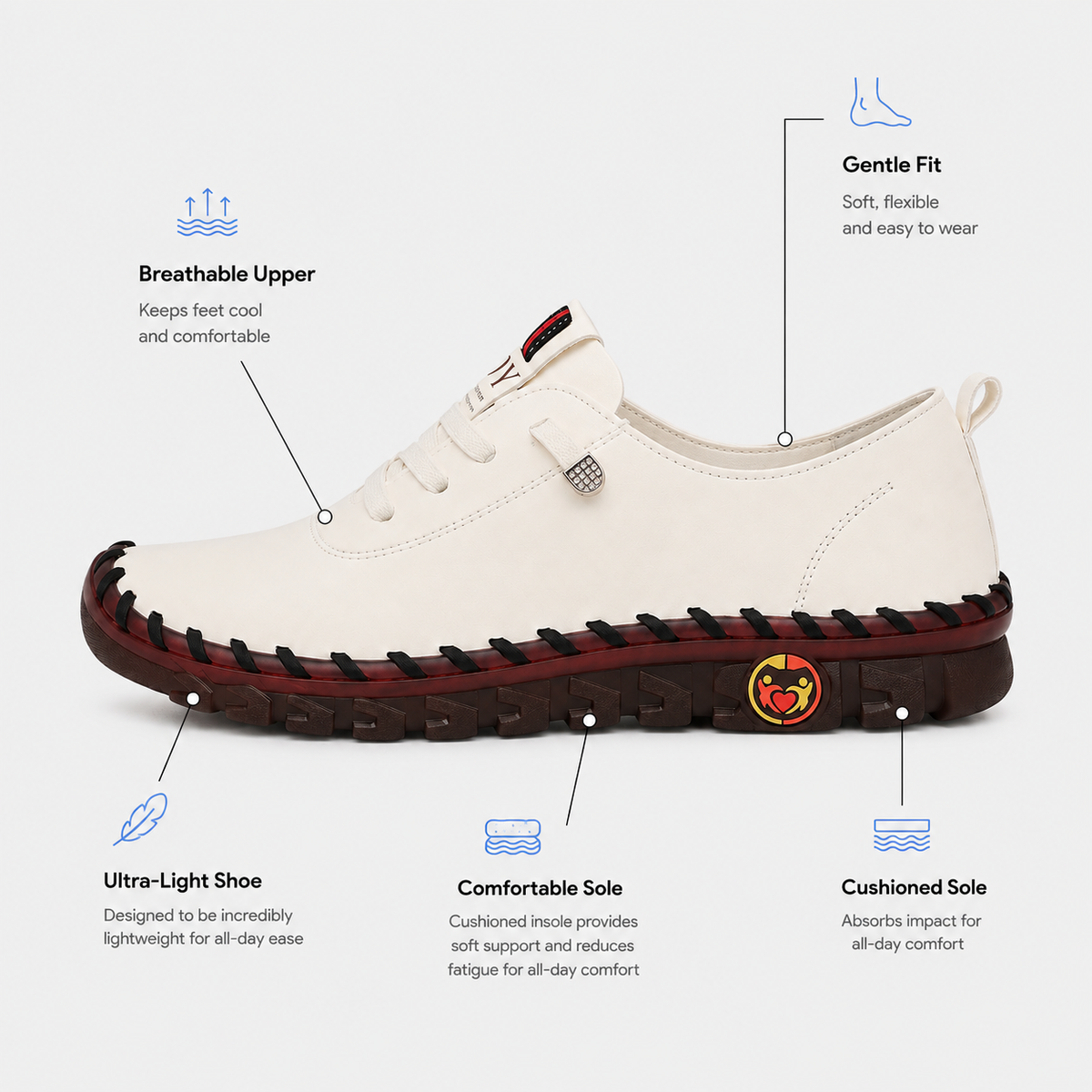 Orthopedic Shoes Autumn Leather Lace-Up