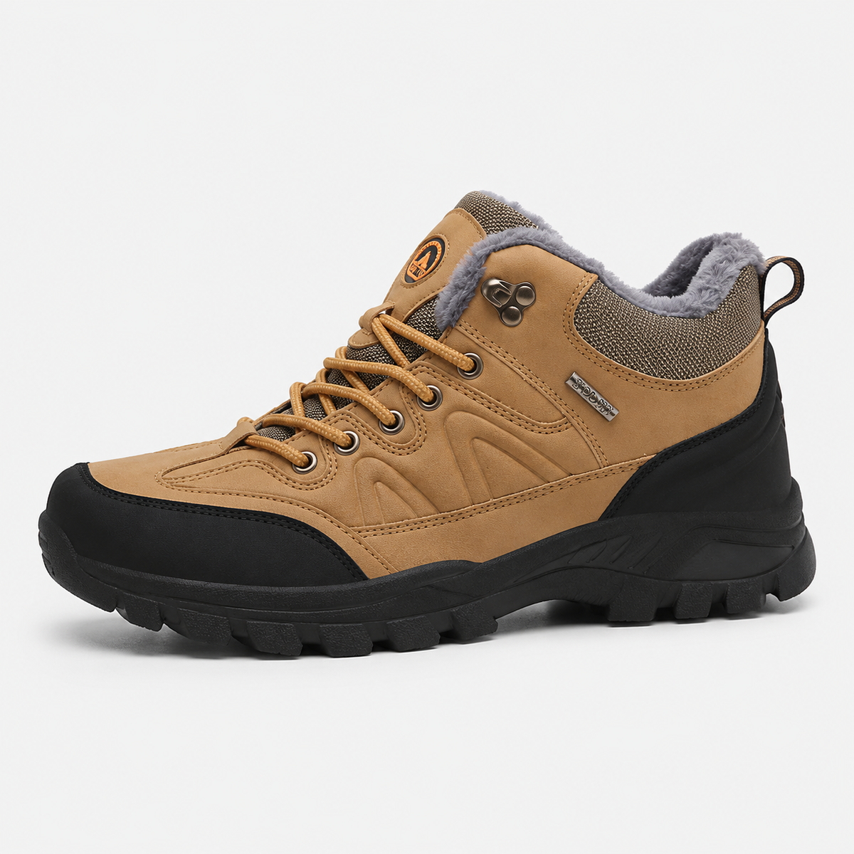 Orthopedic Shoes Split Leather Plush Lined Waterproof