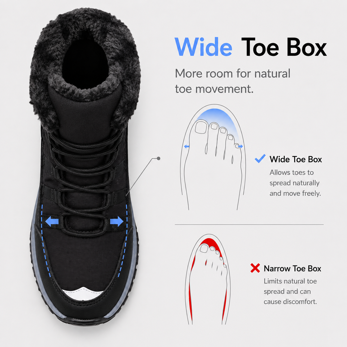 Women's Plush-Lined Lace-Up Snow Boots