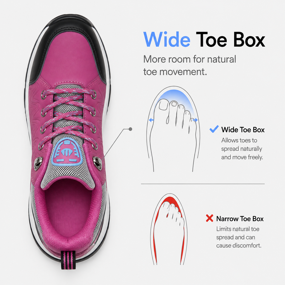 Women's Waterproof Platform Lace-Up Sneakers with Air Cushion Sole