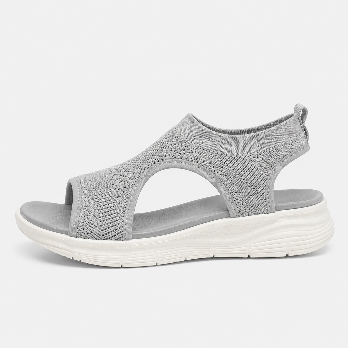 Women's Knitted Mesh Wedge Sandals, Slip-On Open Toe