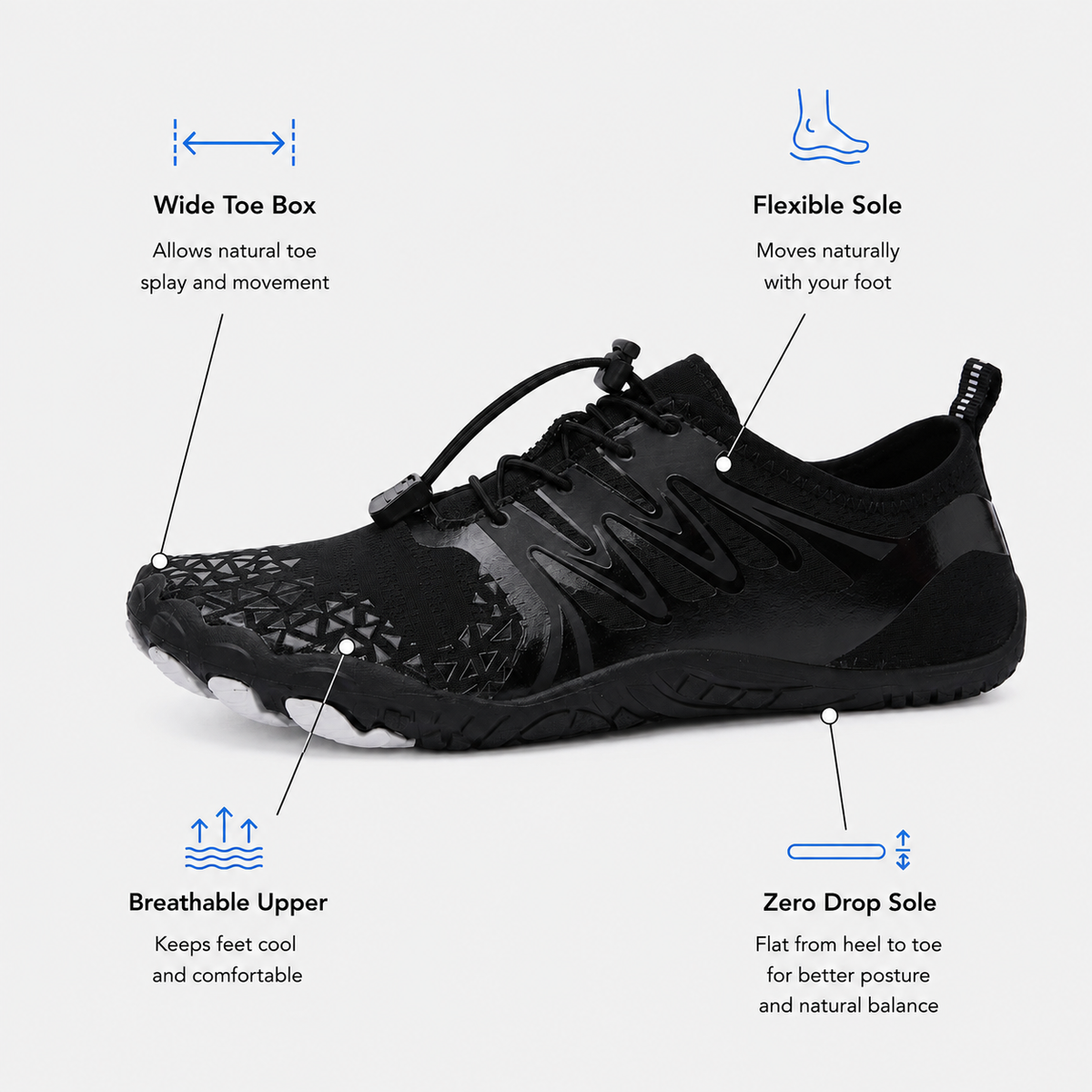 Orthopedic Shoes Mesh Barefoot Quick-Dry