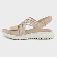 Women's Green Open-Toe Wedge Platform Sandals