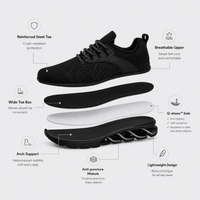 Orthopedic Shoes Stretch Fabric Steel Toe Anti-Smashing