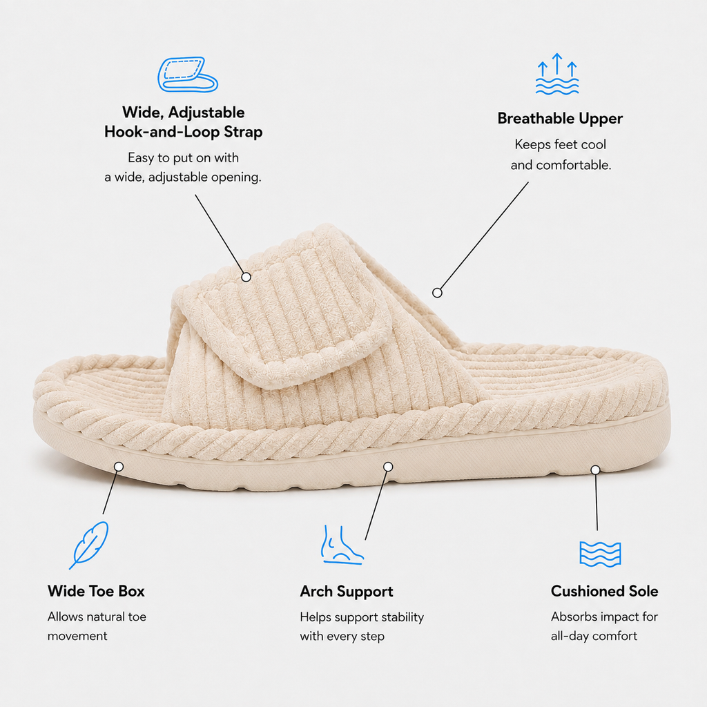 Fashion Orthopedic Shoes Corduroy Open Toe