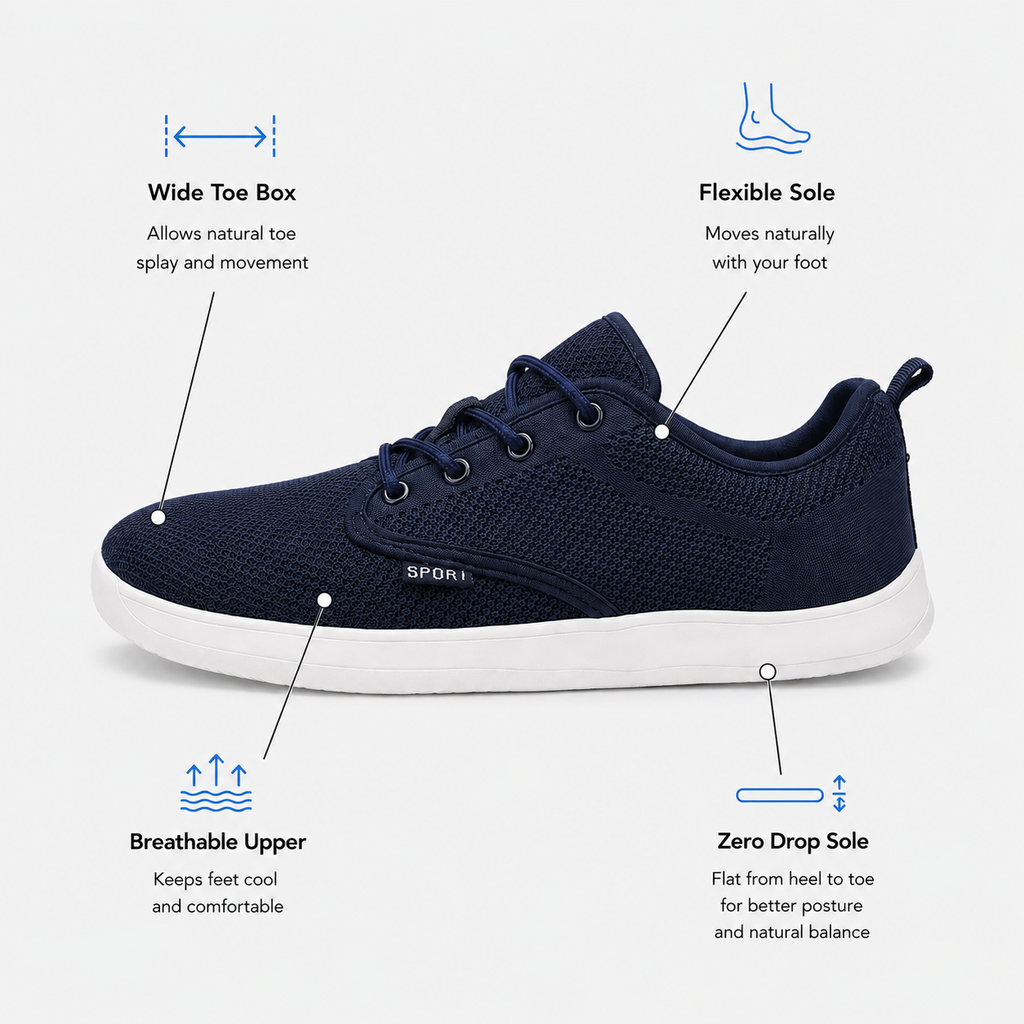 Walking Shoes For Wide Feet Toe Box Barefoot