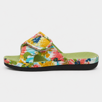 Orthopedic House Shoes Open Toe Floral Print