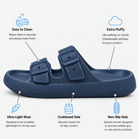 EVA Double Buckle Platform Slides