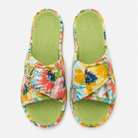 Orthopedic House Shoes Open Toe Floral Print