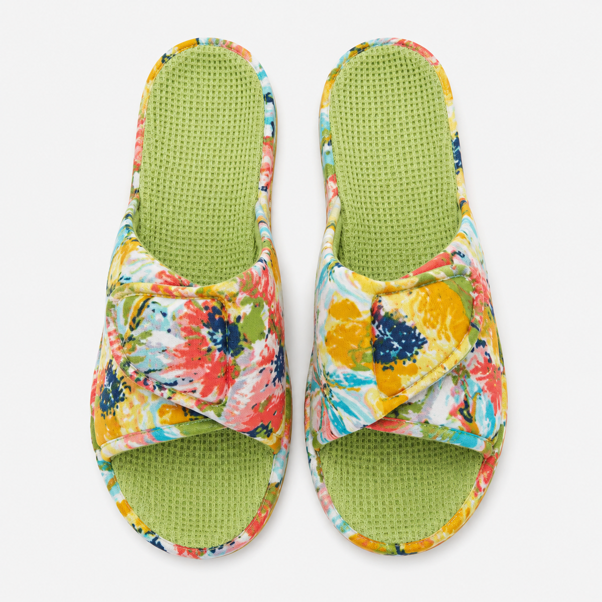 Orthopedic House Shoes Open Toe Floral Print