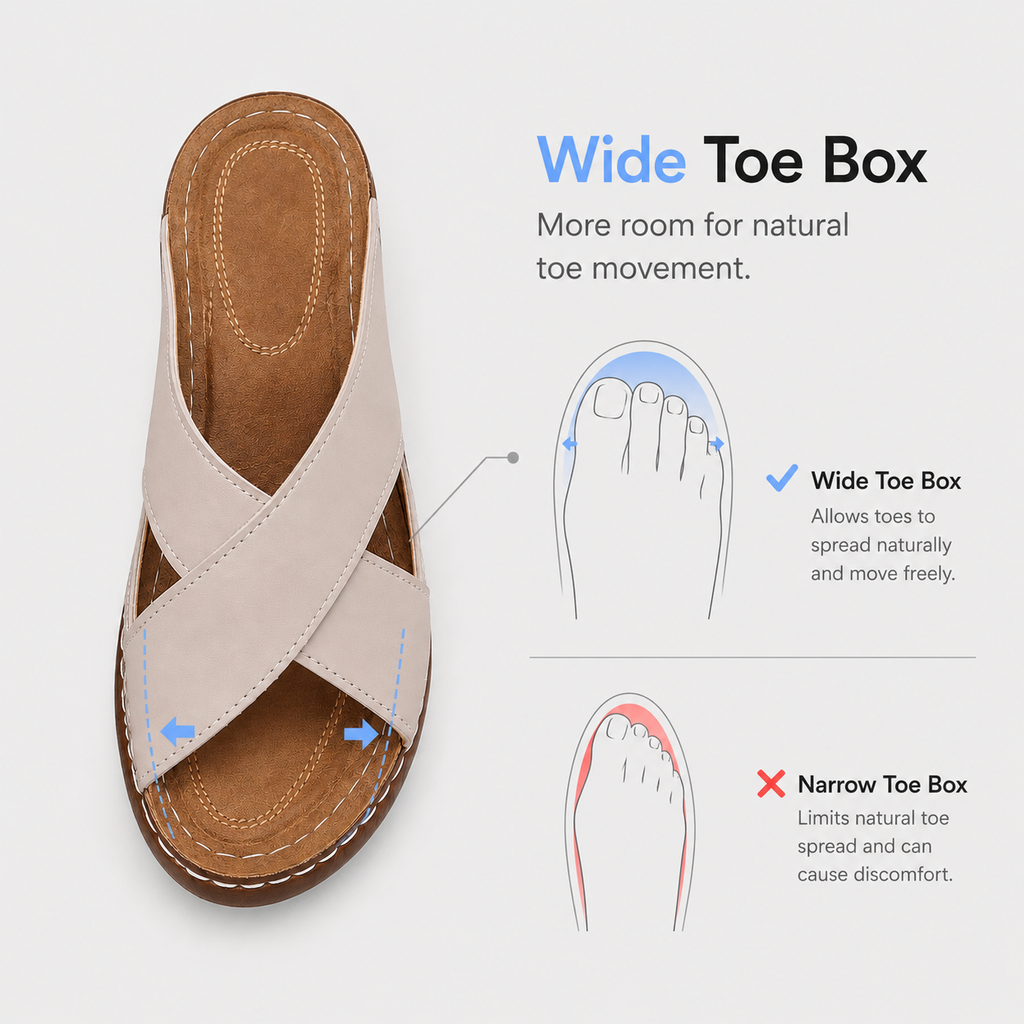 Women's Beige Cross-Strap Wedge Slide Sandals