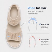 Women's Grey Mesh Woven Flat Sports Sandals