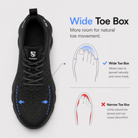 Orthopedic Shoes Stretch Fabric Steel Toe Anti-Smashing