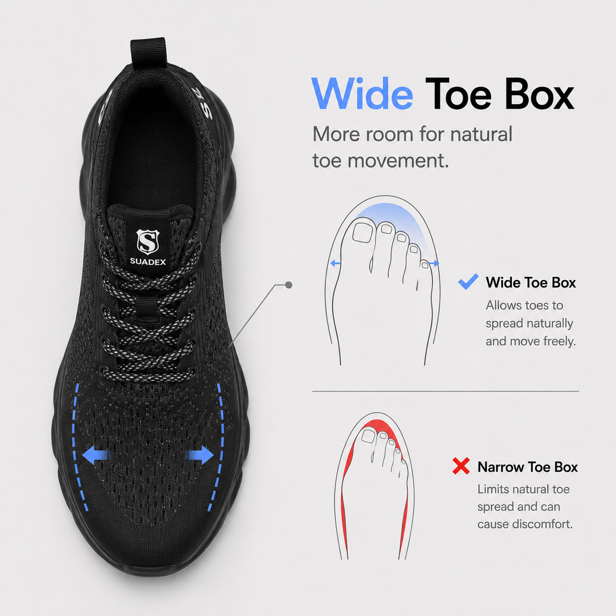 Orthopedic Shoes Stretch Fabric Steel Toe Anti-Smashing