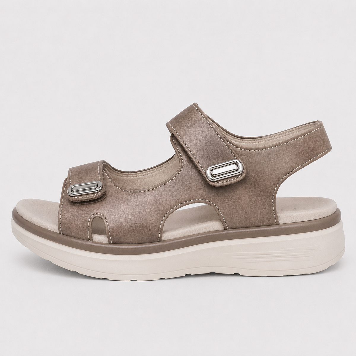 Women's Navy Blue Platform Sports Sandals with Adjustable Back Strap