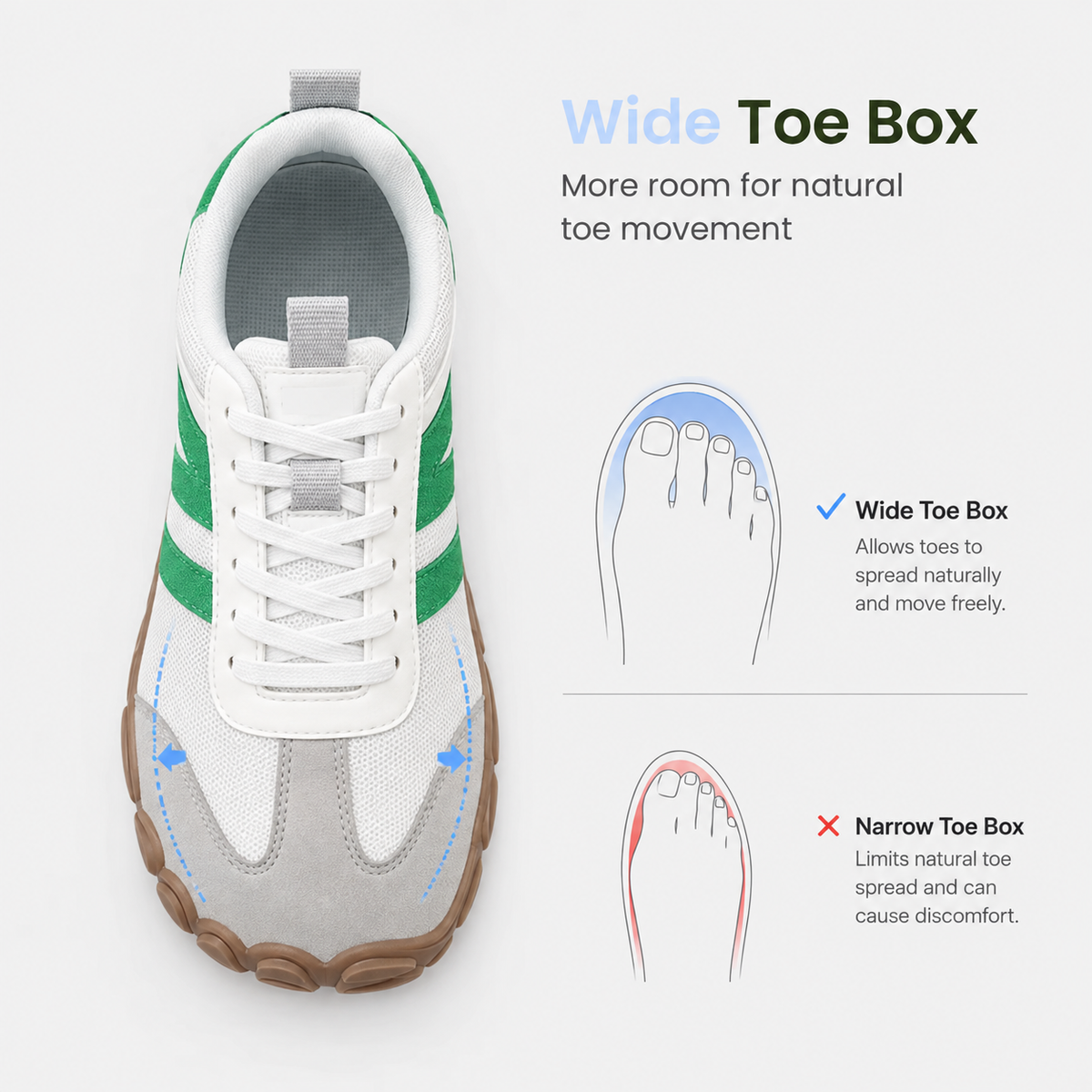 Orthopedic Shoes Cotton Wide Toe Zero Drop