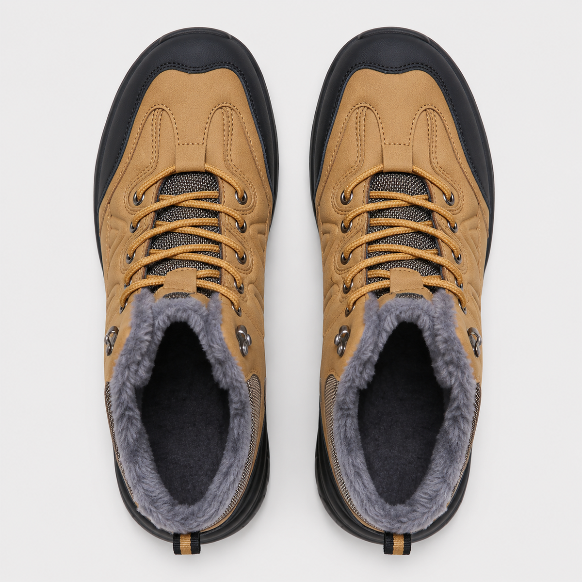 Orthopedic Shoes Split Leather Plush Lined Waterproof