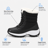 Women's Plush-Lined Wedge Platform Snow Boots