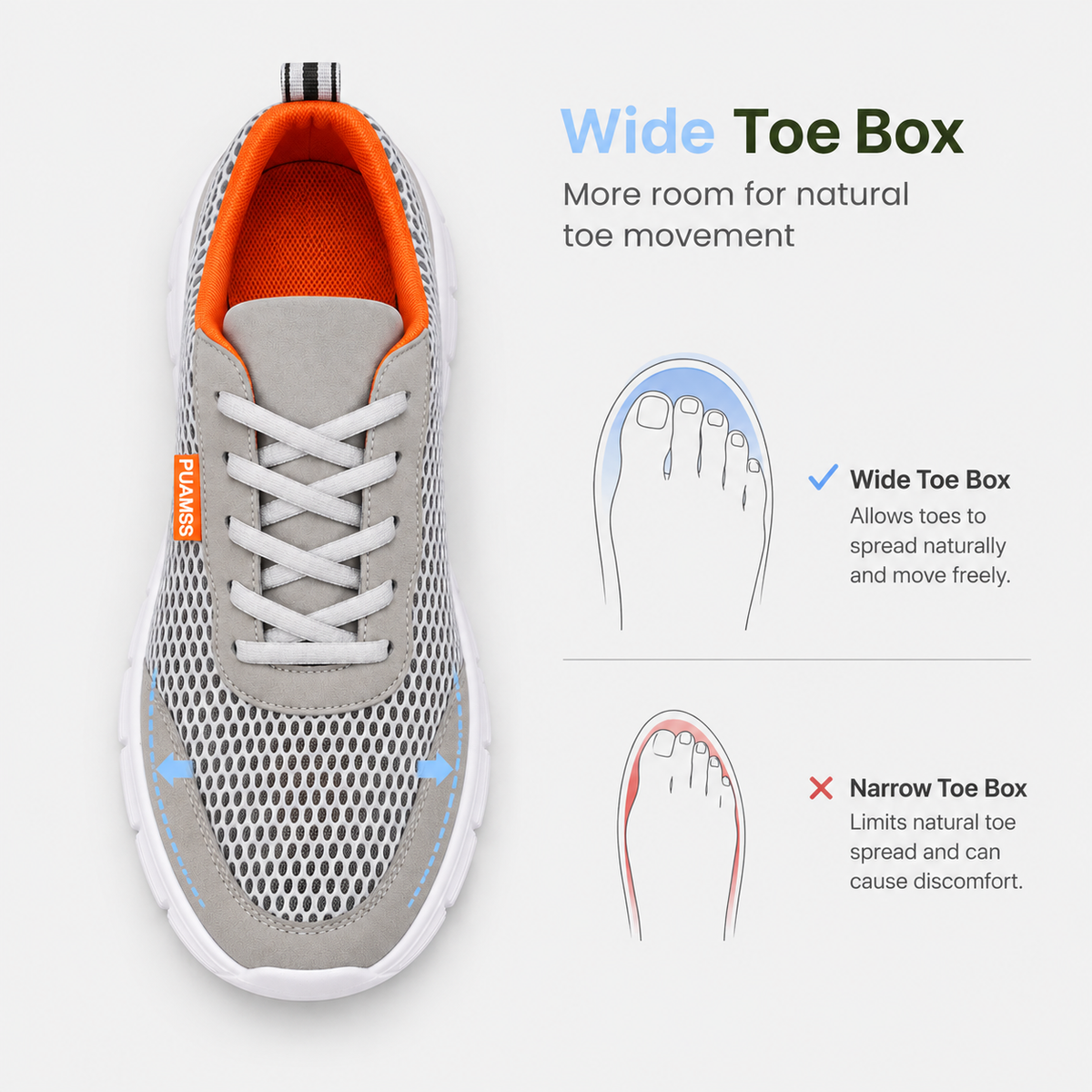 Orthopedic Shoes Mesh Running