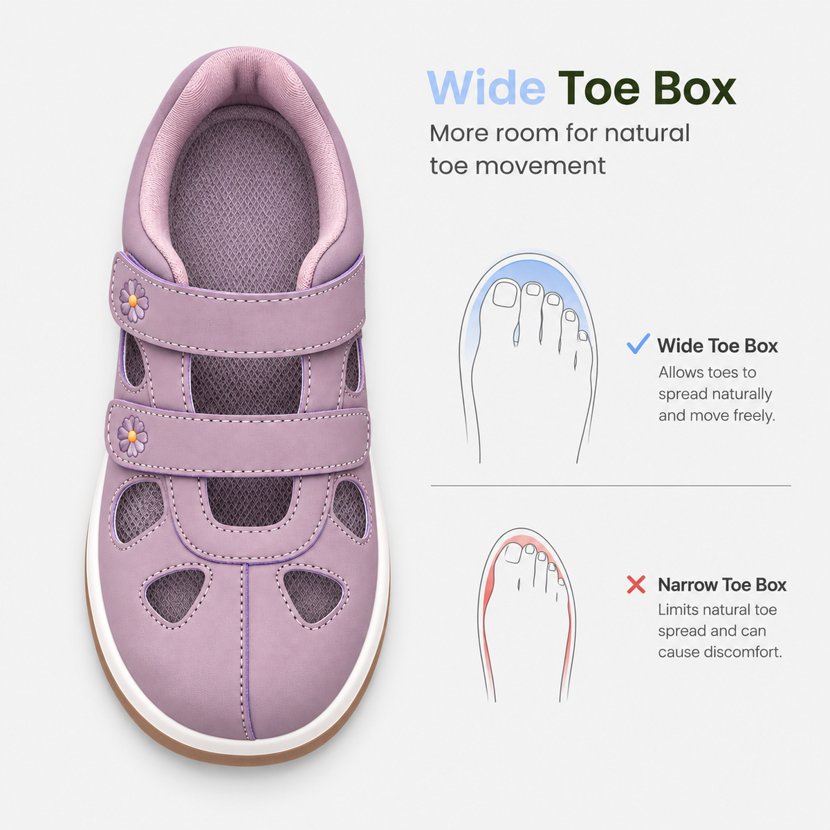 Wide Fit Shoes For Bunions Width Closed Toe